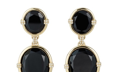Goshwara, A Pair of Spinel, Diamond and Gold 'G-One' Earrings