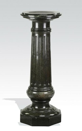 Green marble pedestal in the Classical taste, 38"h