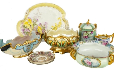 Group of 19th Century Hand Painted Porcelain