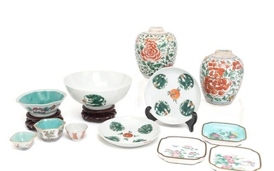 Group of Chinese Famille Rose Porcelain Items