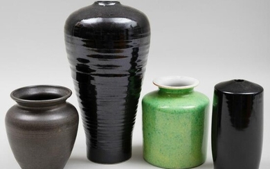 Group of Four Contemporary Porcelain and Earthenware