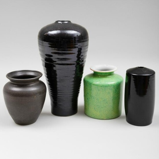 Group of Four Contemporary Porcelain and Earthenware