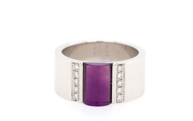 Gucci - 18 kt. White gold - Ring Amethyst