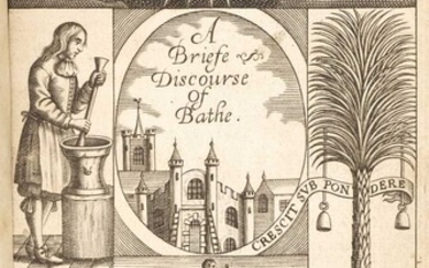 Guidott (Thomas). A discourse of Bathe, and the hot waters there, 1676