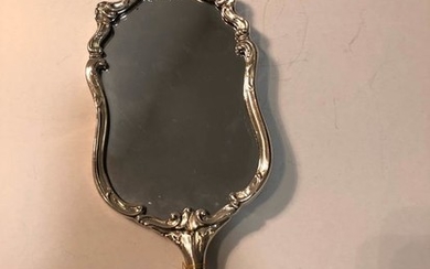 Hand mirror - .800 silver - Austria - Late 19th century