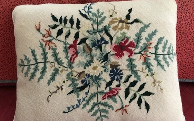 Handmade Needlepoint Tapestry Throw Pillow