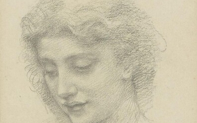 Henry Holiday, British 1839-1927- Woman’s Head; soft...
