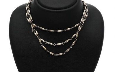 SOLD. Henry Pilstrup: A three-strand necklace of sterling silver. Design no. 40. L. app. 39.5 cm. Georg Jensen after 1945. – Bruun Rasmussen Auctioneers of Fine Art