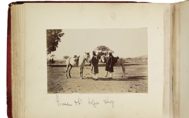 [INDIA — TRAVEL AND SPORTING PHOTOGRAPHY] — KNOX, CAPTAIN A.R. [PHOTOGRAPHER] | Diary of the march of the 55th Field Battery R.A., from Ahmedabad to Saugor. [N.P. India?: privately printed, N.D., but ca. 1898]