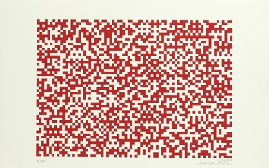 INVADER (Français - Né en 1969) Binary Code (Red) - 2007