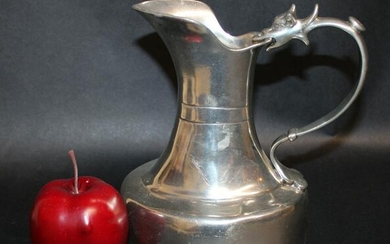 Italian Peltro pewter pitcher with dragon