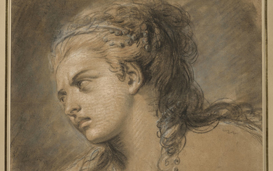 JEAN-BAPTISTE DESHAYS (COLLEVILLE 1729-1765 PARIS), Étude de femme enragée