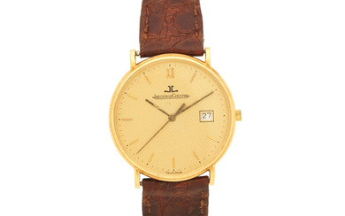Jaeger-LeCoultre. An 18K gold quartz calendar wristwatch Jaeger-LeCoultre. Montre bracelet...