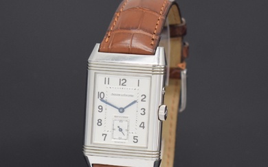 Jaeger-LeCoultre Reverso Duoface gents wristwatch in stainless steel...