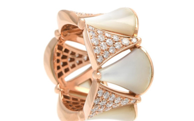 Jewellery Ring BVLGARI, ring, Divas' Dream, 18K rose gold, moth...