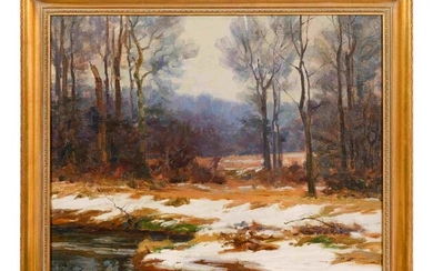 John Frost (American, 1890-1937) Eastern Snow Scene