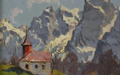 Josef MENG (1887-1974). "Antonius-Kapelle mit Wildem