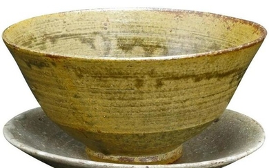 Korean Celadon Joined Bowl Saucer Koryo Dynasty
