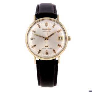 LONGINES - a gentleman's gold filled Ultra-Chron wrist watch.