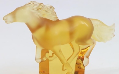 Lalique Crystal "Cheval Kazak au Galop" Figurine