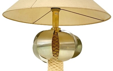 Lampe de table, pleureuse en forme de lampe. H cm 75 x 60