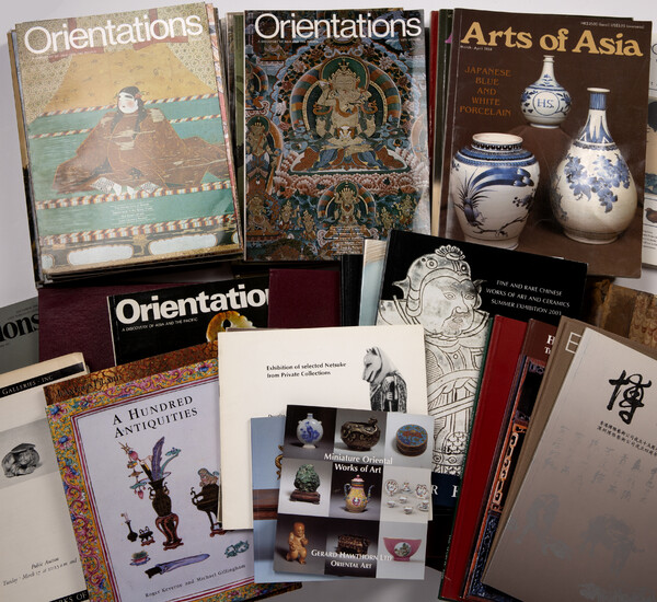 Large collection of Asian art magazines and publications including Orientations,...