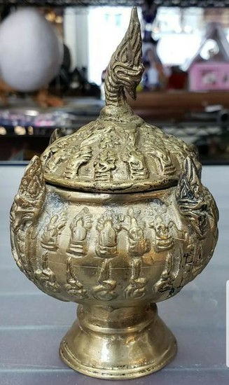 Late 19th Century Tibetan Buddhist Gilt Bronze Incense