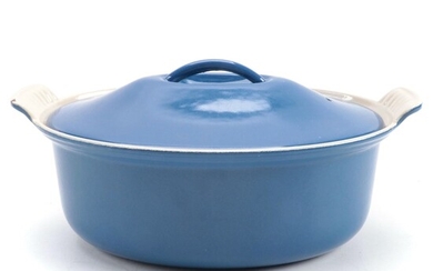 Le Creuset 5.5 Quart Blue Enameled Cast Iron Casserole Dish