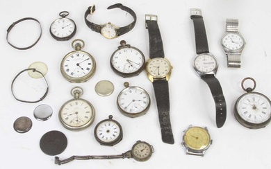 Lot details A collection of vintage wrist and pocket watches,...