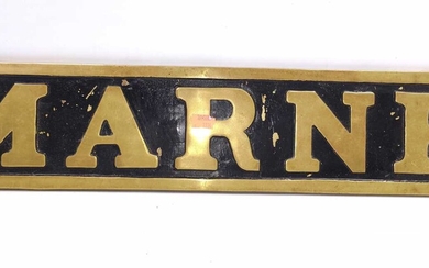Lot details Reproduction full-size brass nameplate "Marne", the original...