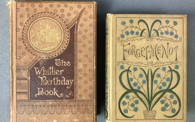 Lot of 2 Antique Books : Whittier Birthday and