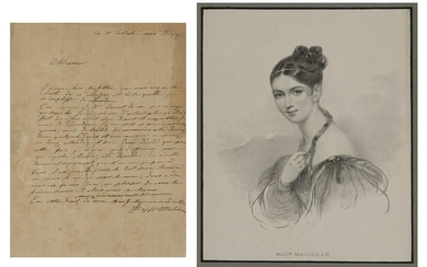 MALIBRAN, Maria (1808-1836) - Lettera autografa