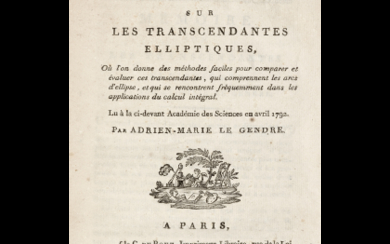 [MATEMATICA] - - A lot of important first edition of mathematical works by Legendre, monge and Delambre: LEGENDRE, Adrien-Marie (1752-1833)...