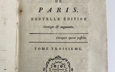 [MERCIER, Louis-Sebastien] - Tableau de Paris. Nouvelle édition corrigée & augmentée. A Amsterdam, 1783. 8...