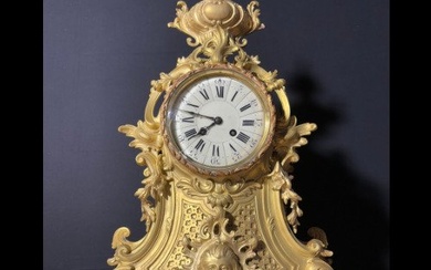 Mantel clock Regency Gilt bronze - 1880-1900