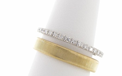 Marco Bicego 18K Yellow Gold Two Band Diamond Ring