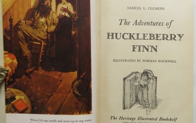 Mark Twain, Huckleberry Finn, 1940, Norman Rockwell illustrations