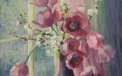 Maud Mary Mason ''Floral Still Life'' 1934 Oil