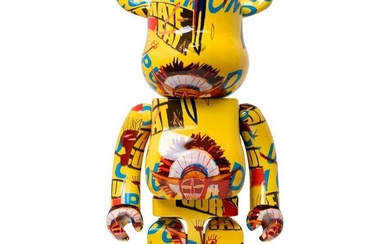 Medicom Toy Be@rbrick - Andy Warhol x Jean-Michel Basquiat V3 (Coma Mom) 1000% Bearbrick