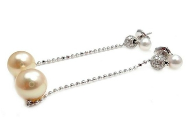 Mikimoto 18k White Gold 10mm Golden South Sea Pearl