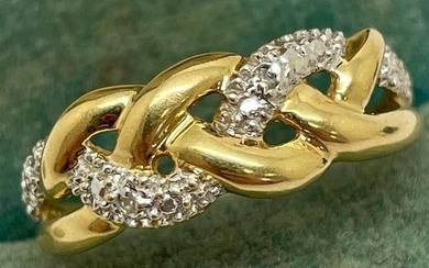 "NO RESERVE PRICE" - 18 kt. Yellow gold - Ring Diamonds