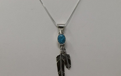 Native American Navajo Handmade Feather Necklace