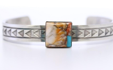 Native American Navajo Sterling Handmade Bracelet With