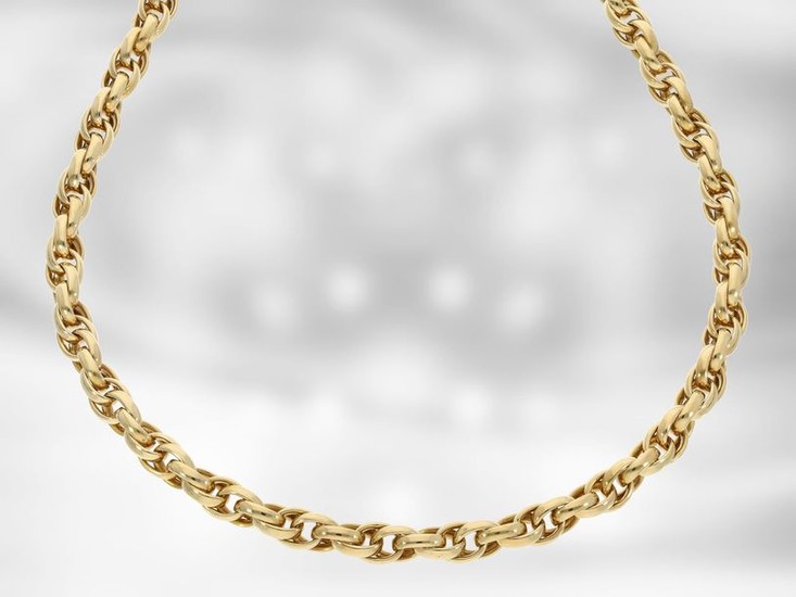 Necklace: high-quality decorative yellow gold chain, 18K gold...