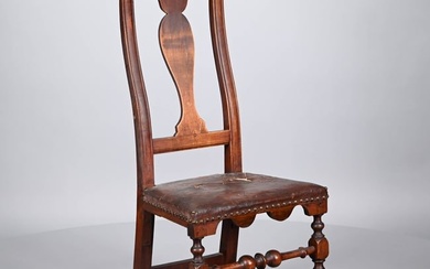 New England William and Mary Maple Side Chair