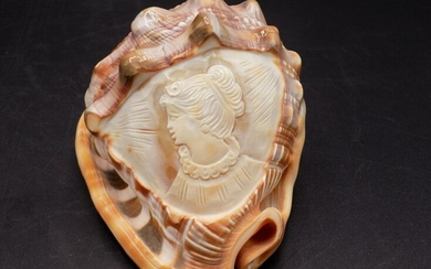 Nicely carved vintage cameo sea shell.