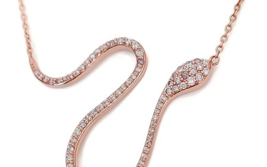 No Reserve Price - 0.54 Carat Pink Diamonds Pendant - Rose gold