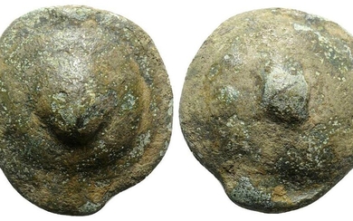 Northern Apulia, Luceria, c. 225-217 BC. Cast Æ Biunx (38mm,...
