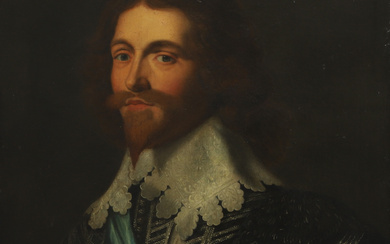 OKÄND KONSTNÄR. oil on canvas, reproduction of Daniel Myten's portrait by George Villiers, unsigned.