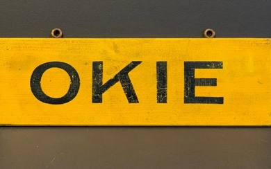 OKIE Horse-Stall Sign, c. 1940